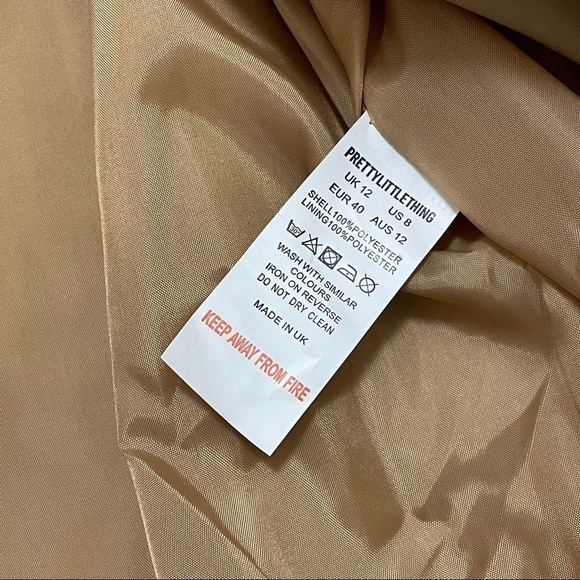 Pretty Little Thing Camel Blazer Dress Tan Size 8 NWT. - Picture 10 of 11